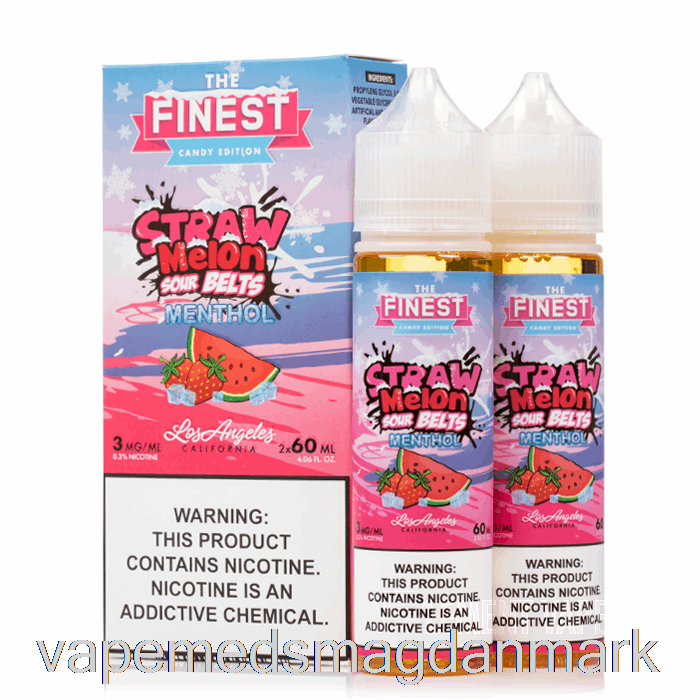 Vape Væske Halm Melon Sikker Bælter Menthol - Den Fineste Sådan Udgave - 120ml 6mg